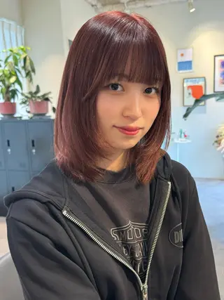 ミディアム カラー roka所属・ayaka♡ 柔らかカラーのヘアスタイル