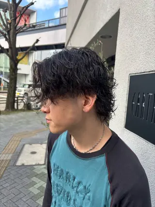 パーマ 永田虹輝 ド色気パーマのヘアスタイル