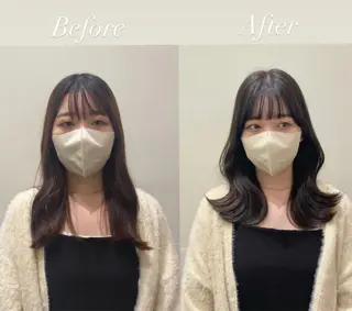 ミディアム ❤︎︎韓国ヘア❤︎︎ 𝑺𝒉𝒊𝒉𝒐のヘアスタイル