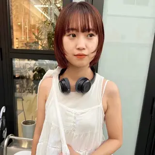 ミディアム カラー arisa/暖色 /伏見/レイヤーのヘアスタイル