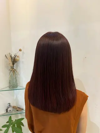 ロング カラー ブリーチしない暖色 カラー🥀杉 優菜のヘアスタイル