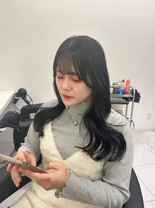 ロング カラー パーマ ヘアアレンジ メンズ キッズ ブリーチなしカラー/ ブラウン/レイヤーのヘアスタイル