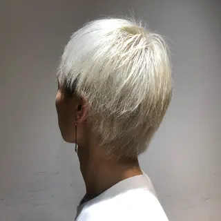 ショート カラー メンズ 美髪改善・ブリーチ tadasuke⭐️のヘアスタイル