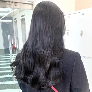 ロング カラー 色白に見える暗髪 梅田・増田のヘアスタイル