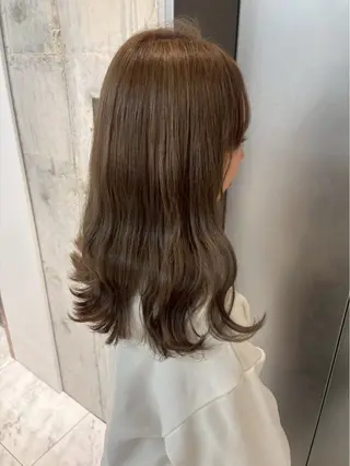 セミロング カラー 髪質改善×韓国ヘアサロン　Role 博多【ロール】所属・🤍韓国ワンホンヘア ayaha🤍のヘアスタイル