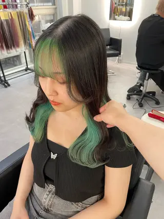 セミロング カラー ヘアアレンジ Cielro【 シェイロ 】所属・Cielro/ダブル カラー/西田咲希のヘアスタイル