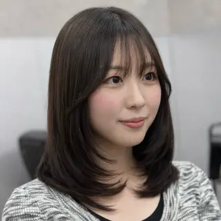 ミディアム ✨韓国ヘア✨ レイヤー✂️鎌倉楓麻のヘアスタイル