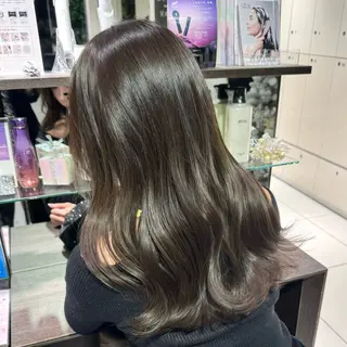 セミロング カラー ヘアアレンジ ブリーチなしカラー /新百合ヶ丘/安形翔のヘアスタイル