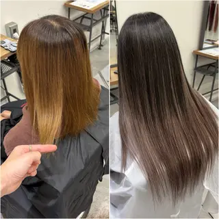 ロング KEISUKE/ 艶カラー🧡エクステのヘアスタイル