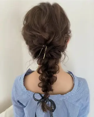 ヘアアレンジ LANDS所属・nanaka 🤍韓国ワンホンヘアのヘアスタイル