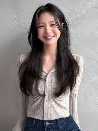 ロング カラーエクステ 大阪梅田徒歩7分のヘアスタイル