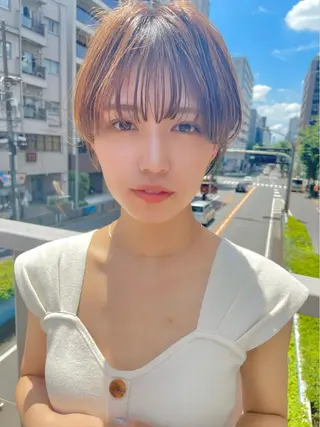 ショート ショート/ボブ/ 白髪ぼかし/しんやのヘアスタイル