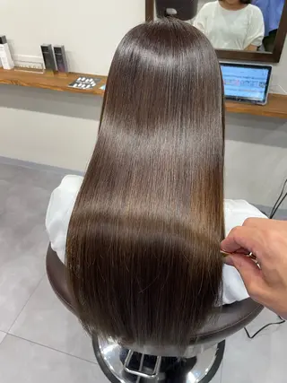 ロング 縮毛矯正、髪質改善／ 松田 龍之介のヘアスタイル