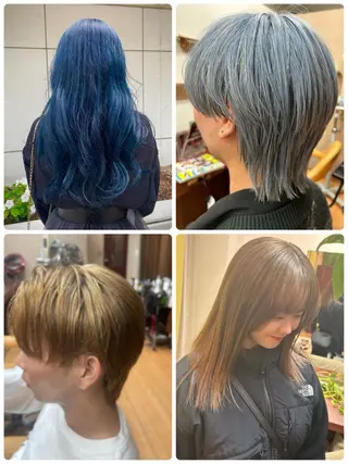 カラー ルキ🌈ブリーチカラ ー&メンズパーマ🦄のヘアスタイル