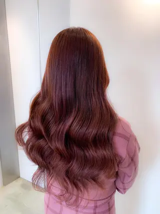 ロング カラー ヘアアレンジ 新宿♥ハッシュカット 暖色カラー♥Unaのヘアスタイル