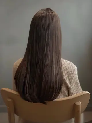 ロング 髪質改善×縮毛矯正× 艶カラー　吉原和磨のヘアスタイル