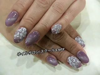 セミロング ネイル ネイルサロン Cureのネイルデザイン