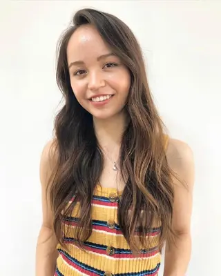 ロング カラー salowin 原宿 aroa所属・韓国／ハッシュカット ／透明感カラー／金野のヘアスタイル