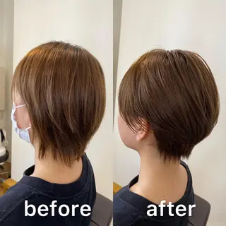 ショート カラー KIZU 髪質改善 オカルト怪談のヘアスタイル