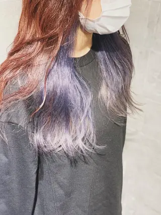 ロング ank classic hair【アンククラシックヘアー】所属・バレイヤージュ ハイライト　齋藤祐哉のヘアスタイル