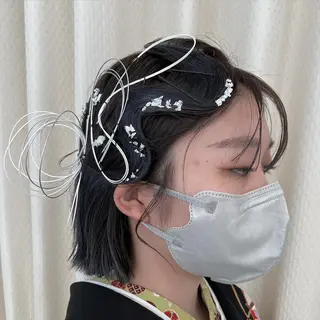 ミディアム ヘアアレンジ サソウ ユリエ🥥のヘアスタイル