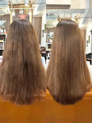 ミディアム ブリーチ毛対応酸性 ストレート🌈サキのヘアスタイル