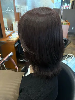 ミディアム 落合 ちりのヘアスタイル
