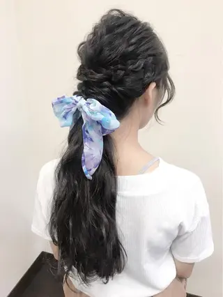 ロング ヘアアレンジ 沢田 瞳のヘアスタイル