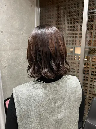 ミディアム パーマ ロングパーマ木村 ボブパーマのヘアスタイル