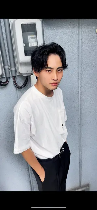 ショート パーマ メンズ メンズ特化/お任せ可 矢場町/モモコ🍑のヘアスタイル