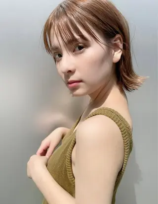 ショート カラー パーマ ケアカラー×髪質改善 🌙OKUBO🌙のヘアスタイル