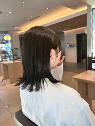セミロング カラー 大島 希美のヘアスタイル