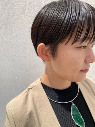 ショート カラー パーマ ヘアアレンジ パーマ/透明感カラー /ボブ/吉田一生のヘアスタイル