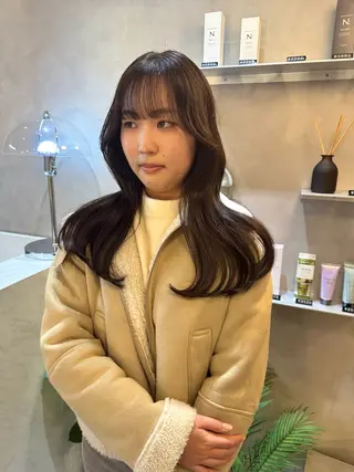 ロング カラー 韓国ヘア🇰🇷/ 顔周り/松田光里のヘアスタイル