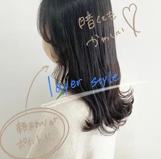 セミロング カラー お洒落パーマ/ 艶カラー/michiのヘアスタイル