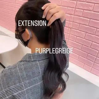 ロング カラー エクステ🩵ブリーチ 韓国ヘア🩵KAEのヘアスタイル