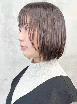 ミディアム 小顔ボブ/お悩み解決 /ボブパーマ/とういのヘアスタイル