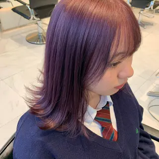 ミディアム カラー minami🪷 暖色カラーのヘアスタイル