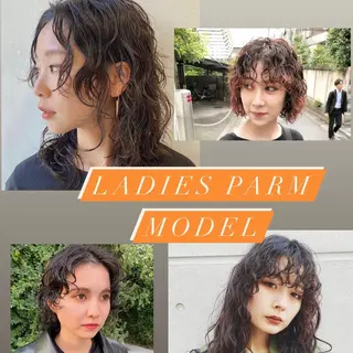 ミディアム カラー パーマ イシカワ エリナのヘアスタイル