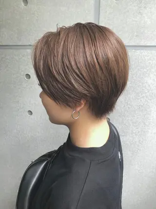 ショート カラー 🤎ベージュカラー 🐶メンズパーマのヘアスタイル