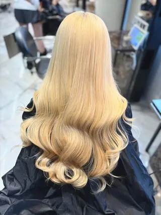 ロング カラー 大阪 梅田/ ハイトーン/エクステのヘアスタイル
