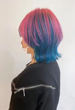 ミディアム Kva所属・ウルフ/ハイトーン /髪質改善/AIRIのヘアスタイル