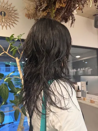 パーマ saki/ハイトーン カラー/薬院のヘアスタイル