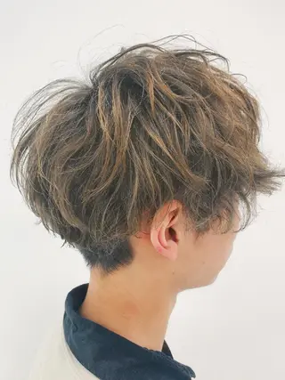 メンズ パーマ 倉持 龍歩のヘアスタイル