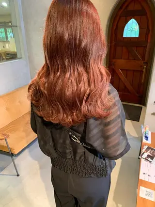 ロング カラー レイヤー/韓国ヘア 杉浦結梨のヘアスタイル