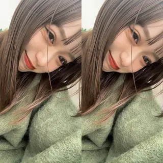 ミディアム カラー 山崎/ボブ縮毛矯正 レイヤー髪質改善のヘアスタイル