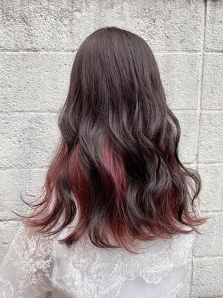 セミロング カラー ヘアアレンジ にいた　かづしげのヘアスタイル