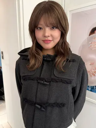 ミディアム カラー 磯　亜由香🌼 ブリーチ/ボブカットのヘアスタイル