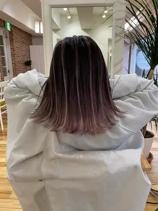 ミディアム カラー ヘアアレンジ 久米 治仁のヘアスタイル