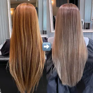 ロング カラー KIZU 髪質改善 オカルト怪談のヘアスタイル